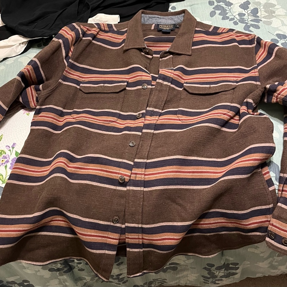 Pendleton Blanket Stripe Button-Down Shirt XL